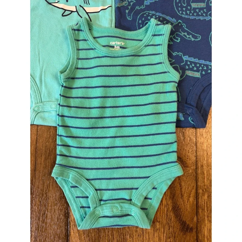 Carters Baby Boy Rompers‎ 3 Months Outfit Clothes Summer Lot Tank Top Bodysuits